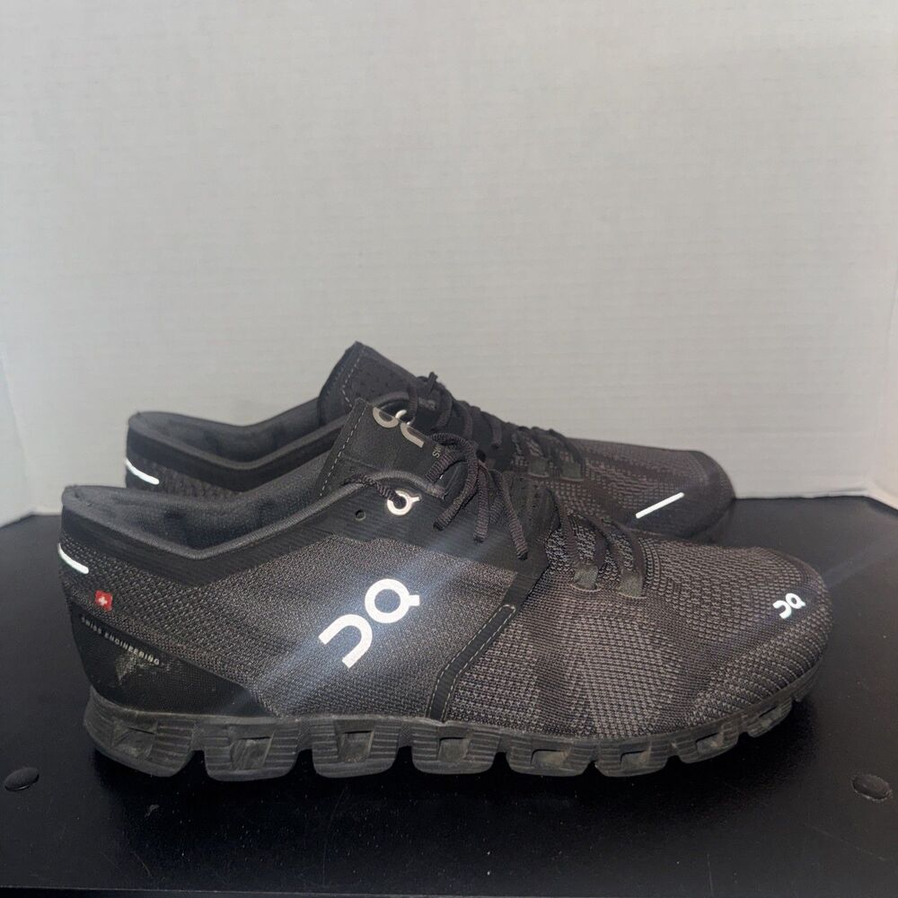 On Running Cloud X Sneaker Black Asphalt Men’s 9 Lace-Up Gym Training Workout
